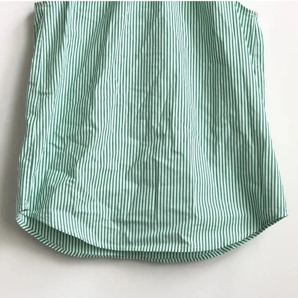 New J x J.Crew Printed Tie-Neck Poplin Top cotton Stripe ivory Kelly blouse bow - Picture 9 of 10